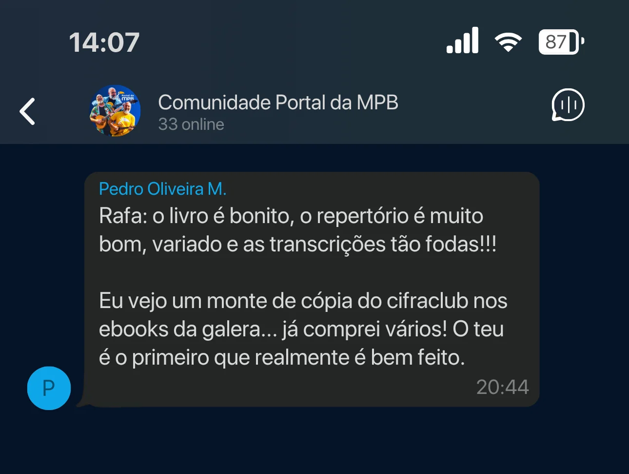 Pedro Oliveira — Depoimento